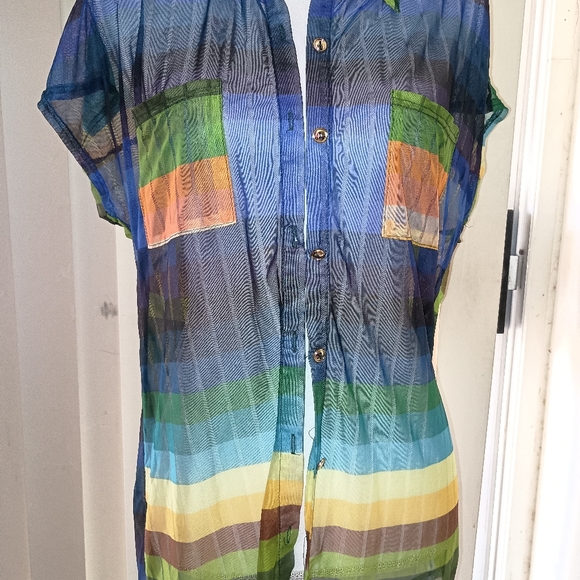 Sheer Striped Top XXL - Picture 3 of 7